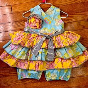 Girls mustard pie outfit 18 months